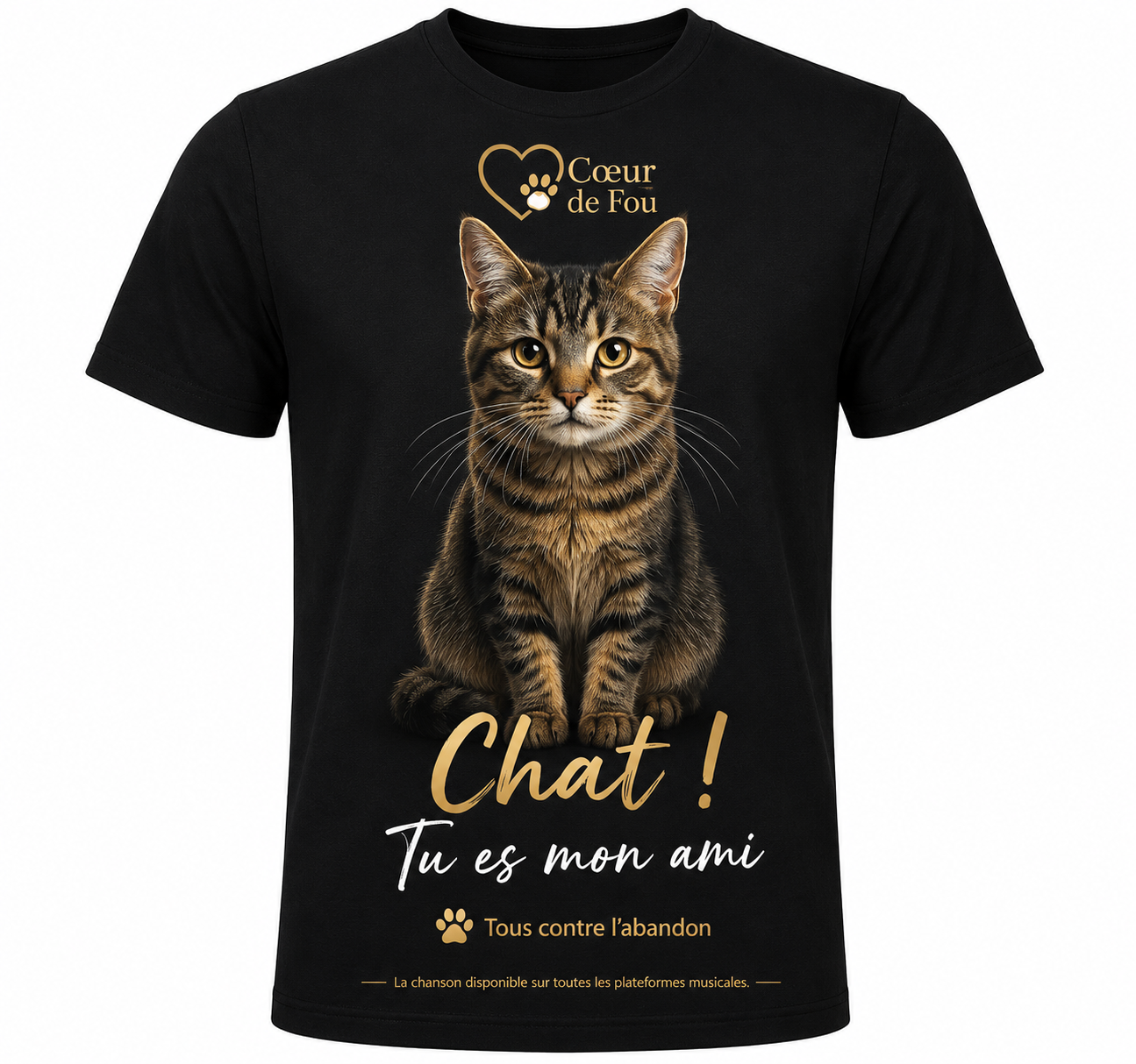 T-shirt Chat ! Tu es mon ami – Tous contre l’abandon