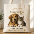 Sac tote bag Cœur de Fou – Tous contre l’abandon